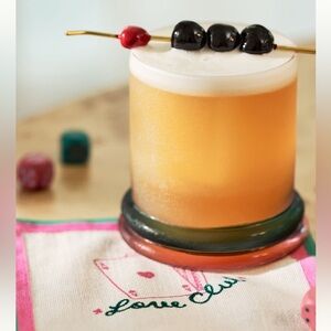 Anthropologie Adele Double Old-Fashioned Glasses | Set of 4 | Pink | NIB